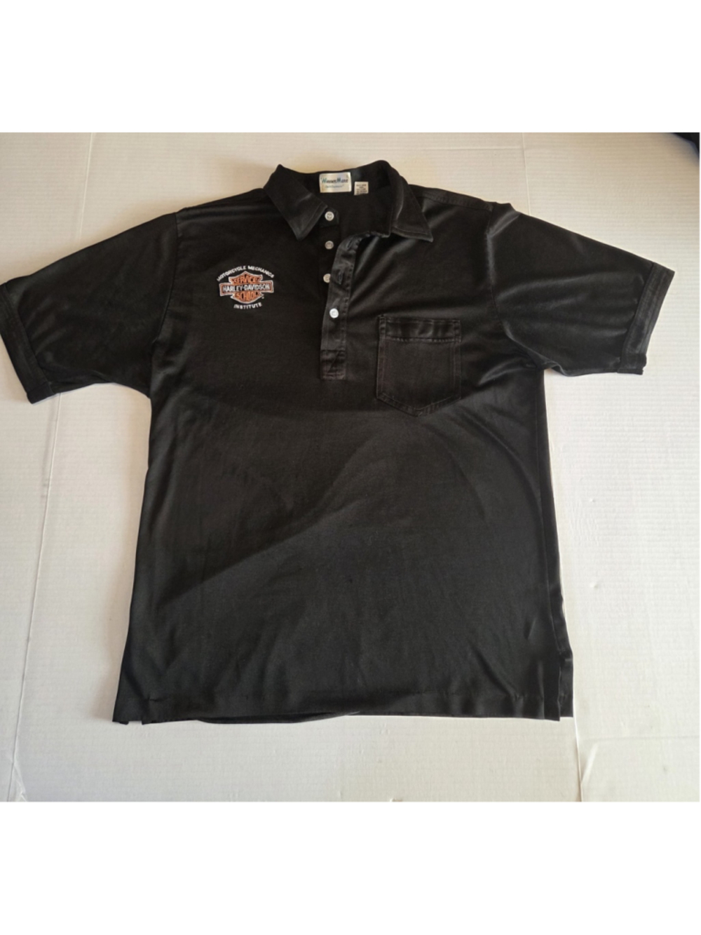 Vintage Harley Davidson Motorcycle Mechanic Shirt Large...Please Read Details